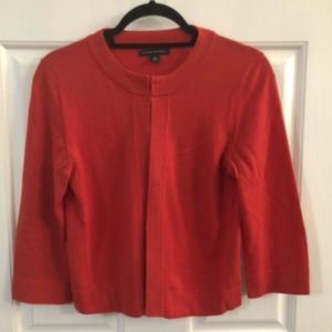 Cropped Sleeve Wool Cardigan